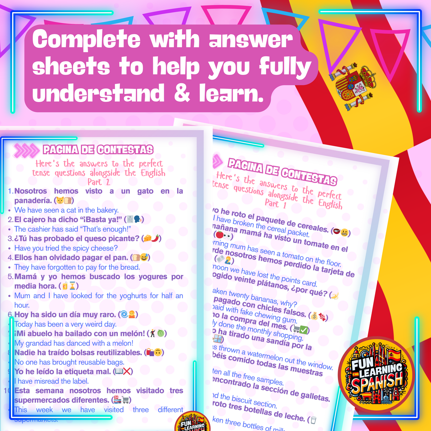 Chaos at the Supermarket – Spanish Practice Mayhem Activity Pack
(Printable & Downloadable for just 99p!) 🛒🍌🤣