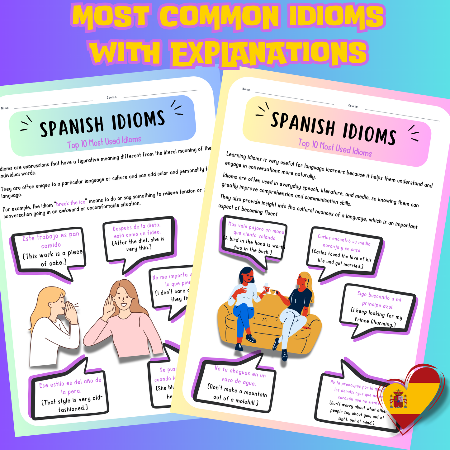 Aprenda modismos en español: suene como un hablante nativo: con tarjetas didácticas, explicaciones, historias de expresiones y práctica para una conversación fluida