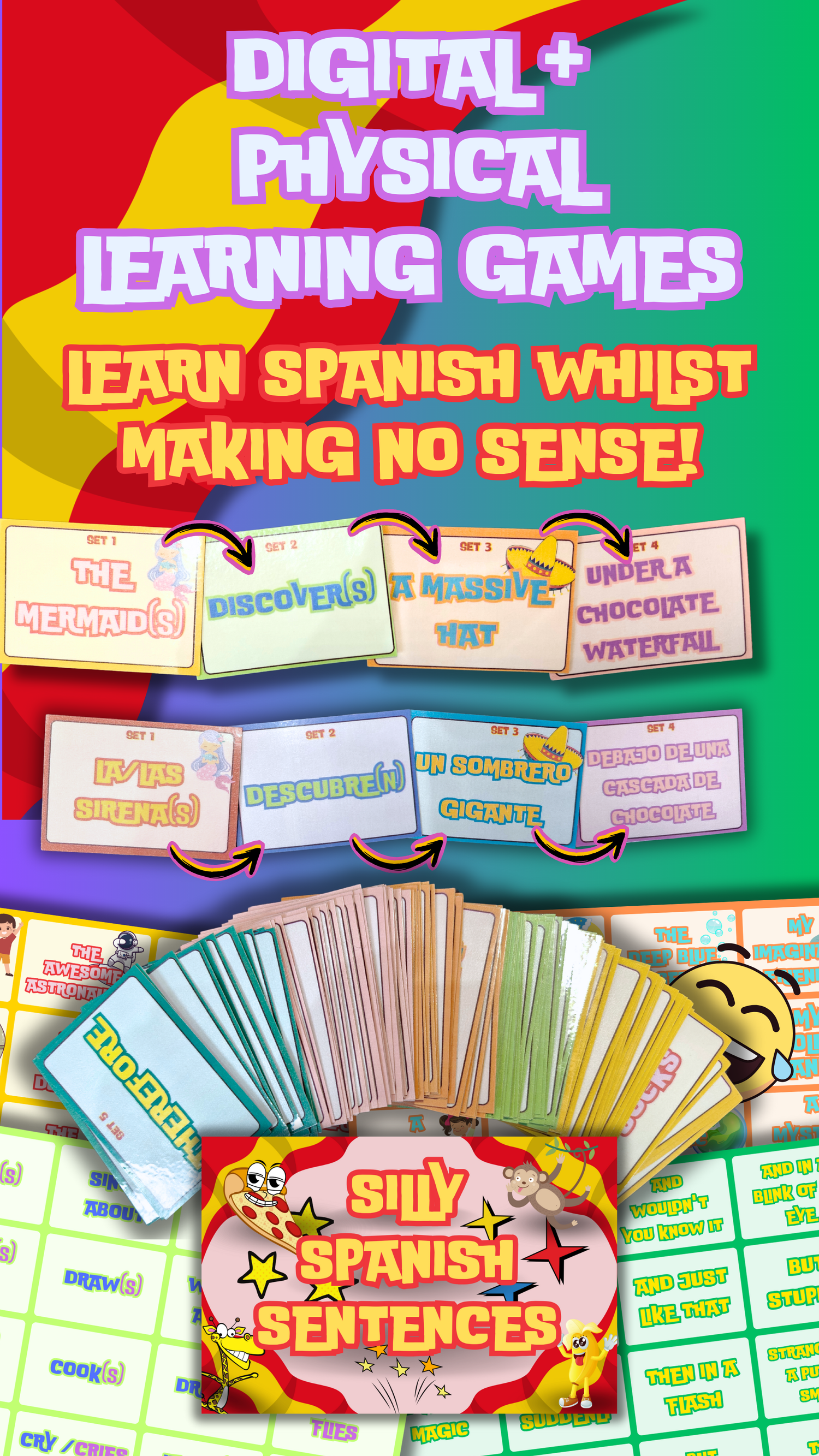 Silly Spanish Sentences Game!