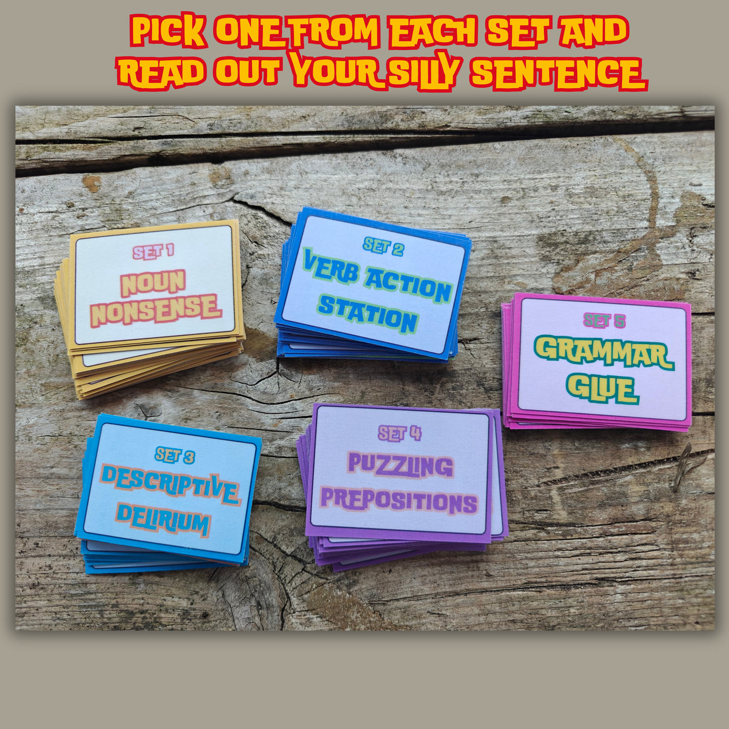 Silly Kids Sentences Word Game: 144 Fun Colourful Flashcards for Children to Build & Practice Reading Skills!