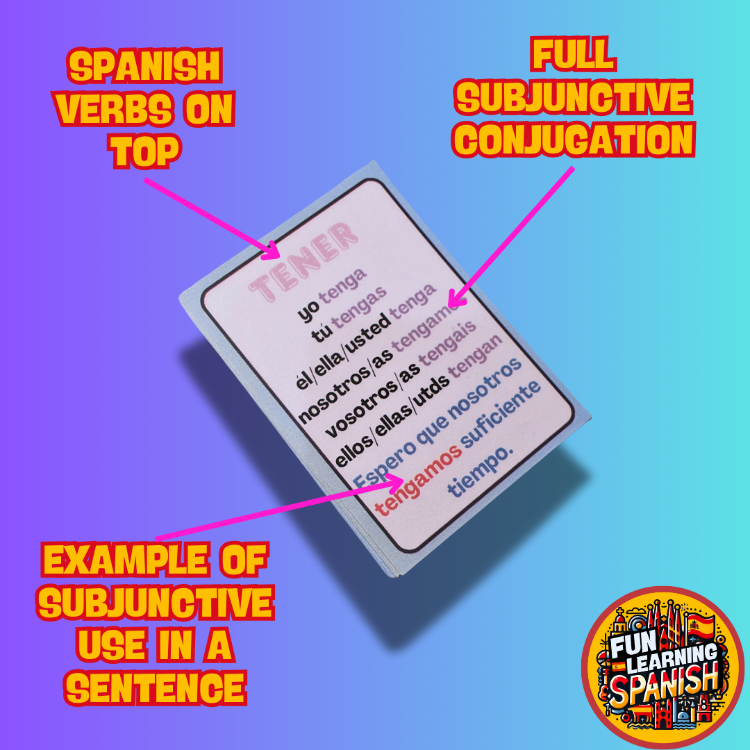 The Ultimate Spanish Subjunctive Mastery Bundle: Laminated Flashcards, Explanations, Practice Exercises and Revision for All Levels