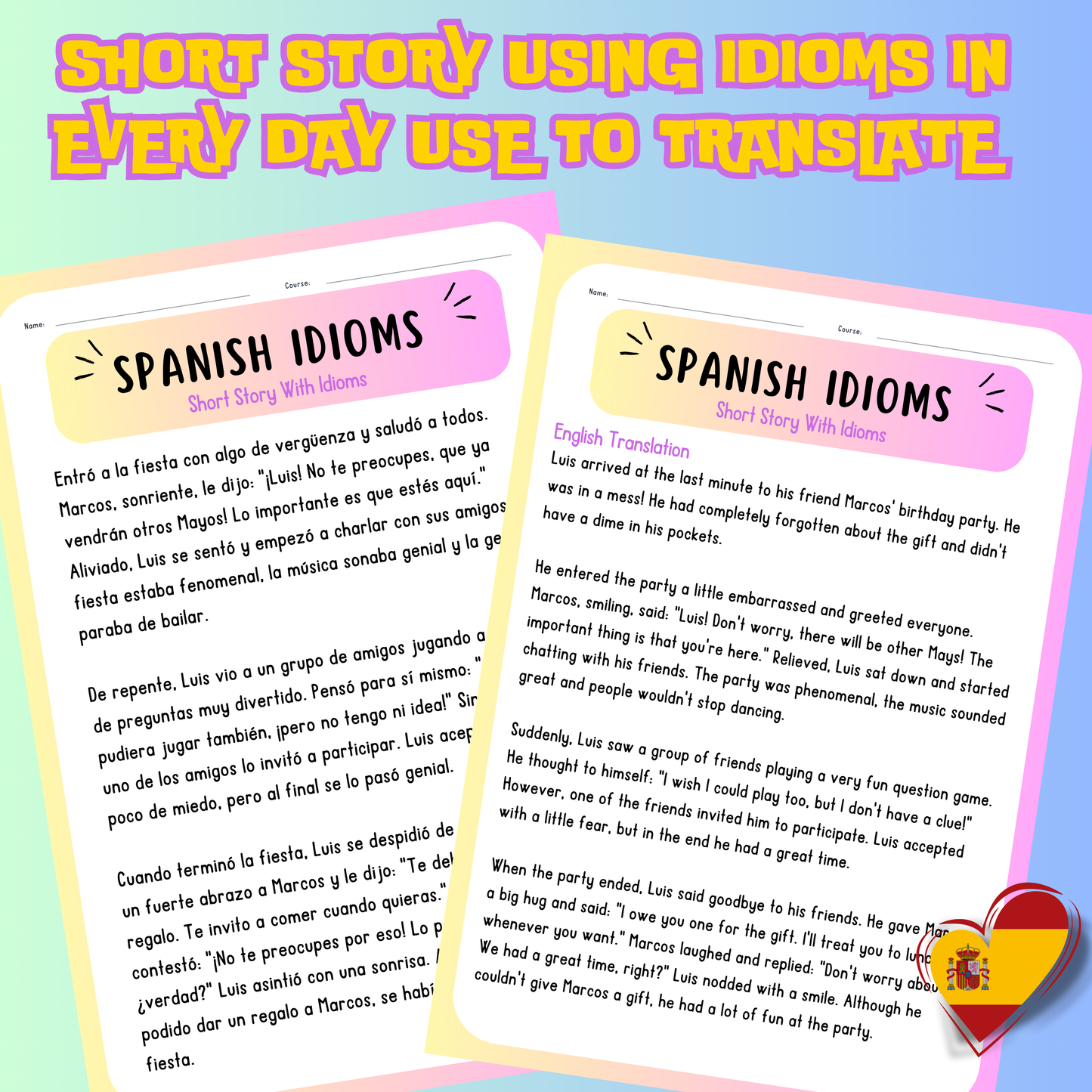 (Digital Download) Learn Spanish Idioms: Sound Like a Native Speaker: with Flashcards, Explanations, Expressions Stories, & Practice for Fluent Conversation