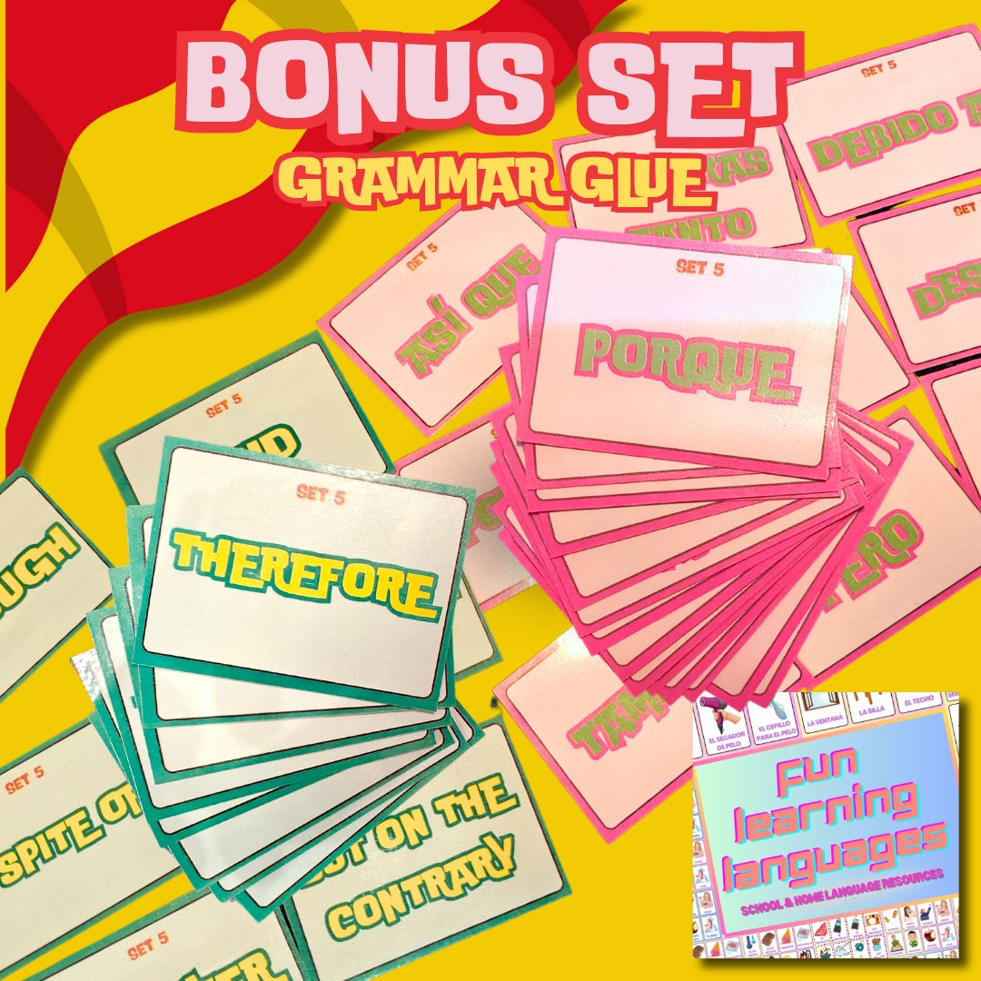 Silly Sentences in Spanish Game: Learn Spanish The Stupid Way, 144 Laminated Flashcards - Millions of Combinations for Fun Language Learning