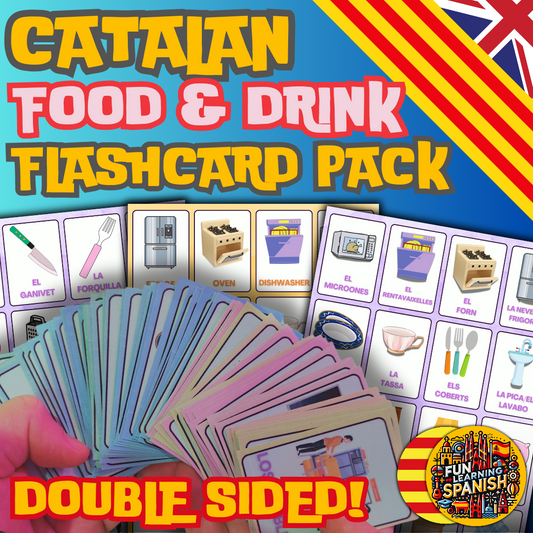 House & Home Catalan-English Flashcards Pack - 72 Laminated & Double sided Flashcard Learning Set