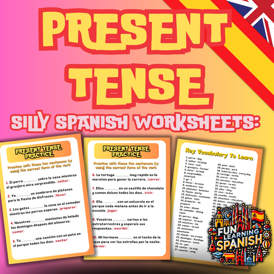 Fun Spanish Present Tense Practice Worksheets - The Fun Free Way to Practice the Present Tense & Conjugations