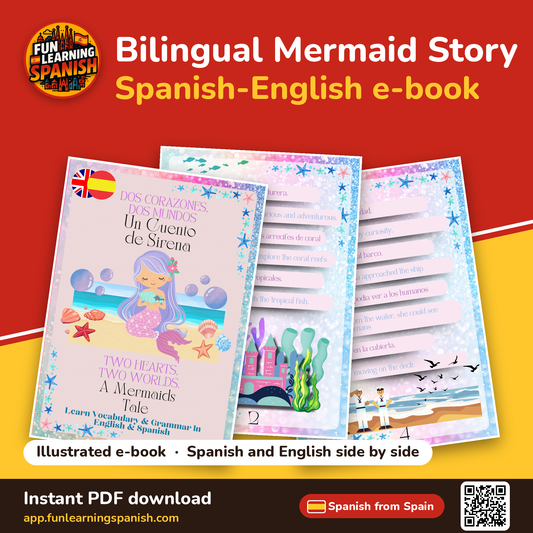 Bilingual Mermaid Story: printable PDF – cover