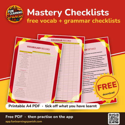 Mastery Checklists: free Spanish PDF download – cover