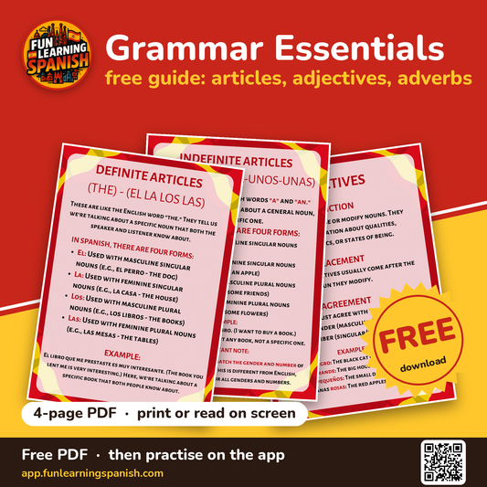 Grammar Essentials: free Spanish PDF download – cover