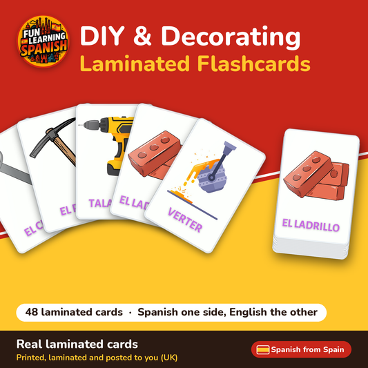 DIY & Decorating: laminated Spanish flashcards – cover