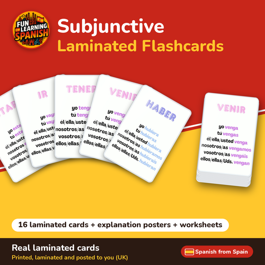 Subjunctive: laminated Spanish flashcards – cover