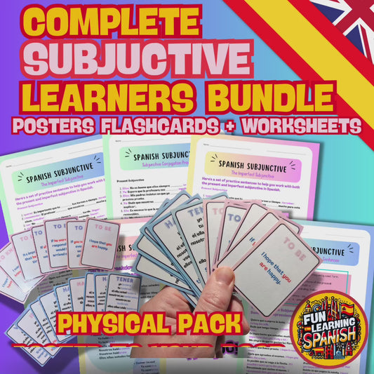 The Ultimate Spanish Subjunctive Mastery Bundle: Laminated Flashcards, Explanations, Practice Exercises and Revision for All Levels