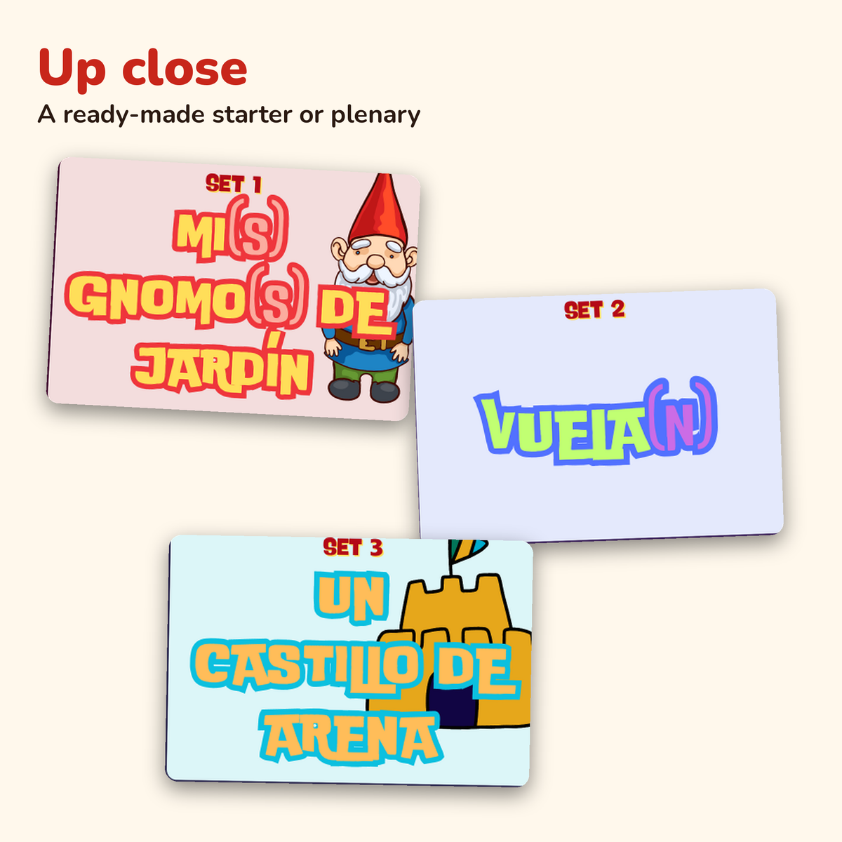 Silly Sentences classroom licence printable Spanish card game
