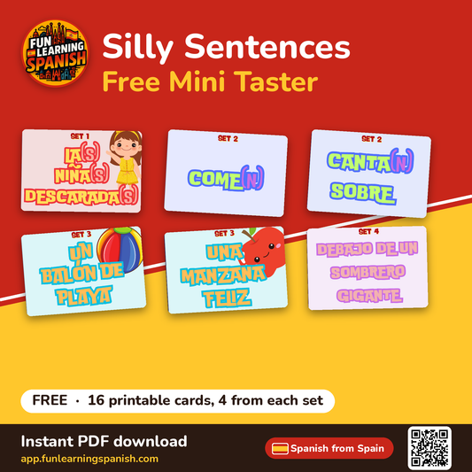 Silly Sentences free mini taster printable cards